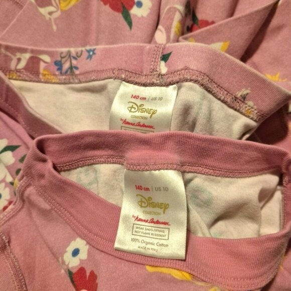 Hanna Andersson girls size 140 or 10 Disney pink pajama set, GUC for fade - Picture 3 of 12